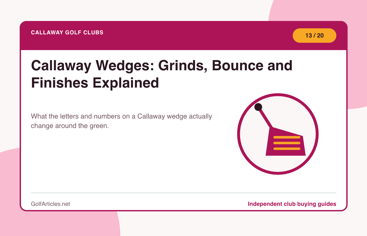 Callaway Wedges: Grinds, Bounce and Finishes Explained illustration