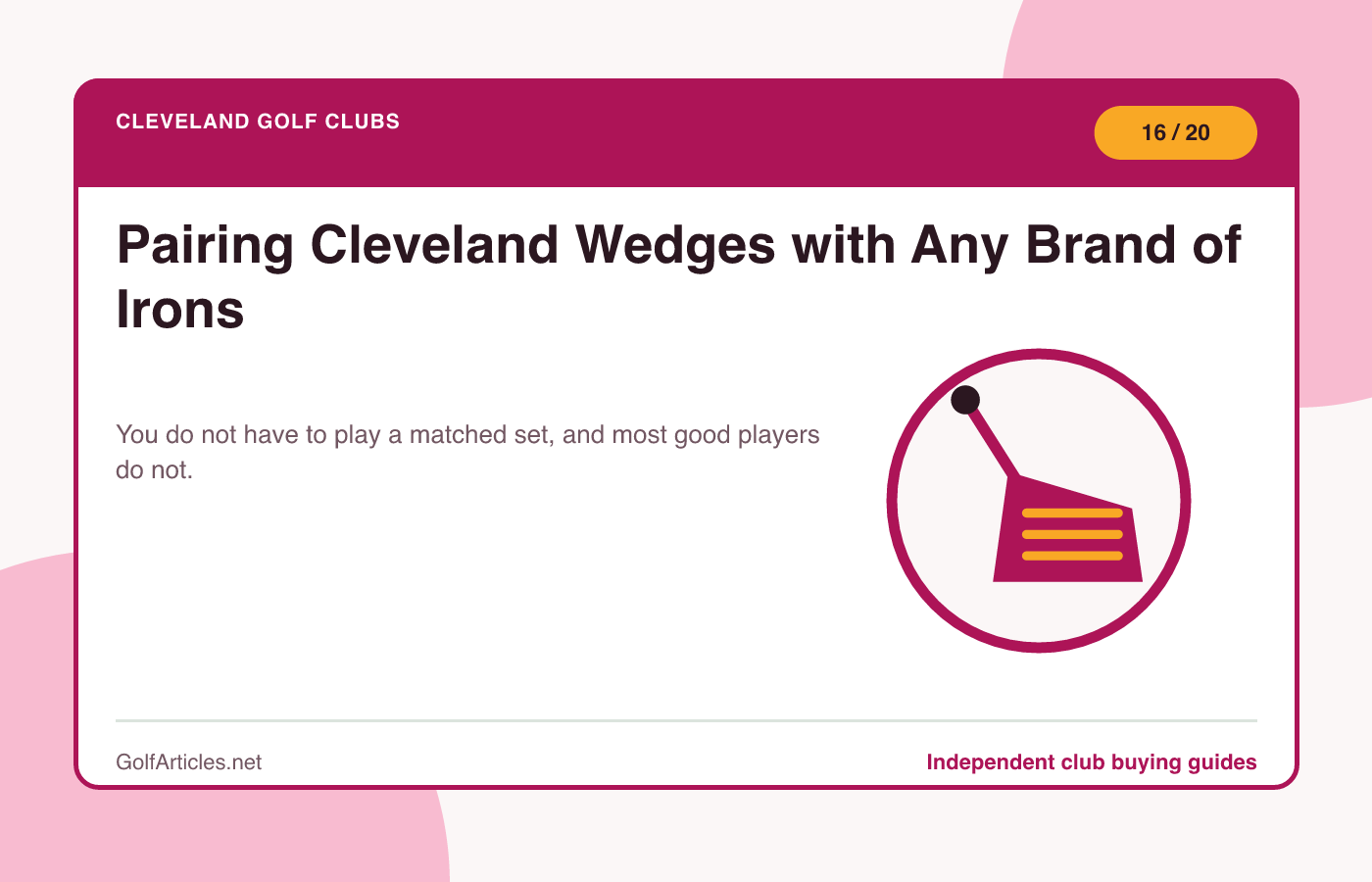 Pairing Cleveland Wedges with Any Brand of Irons illustration