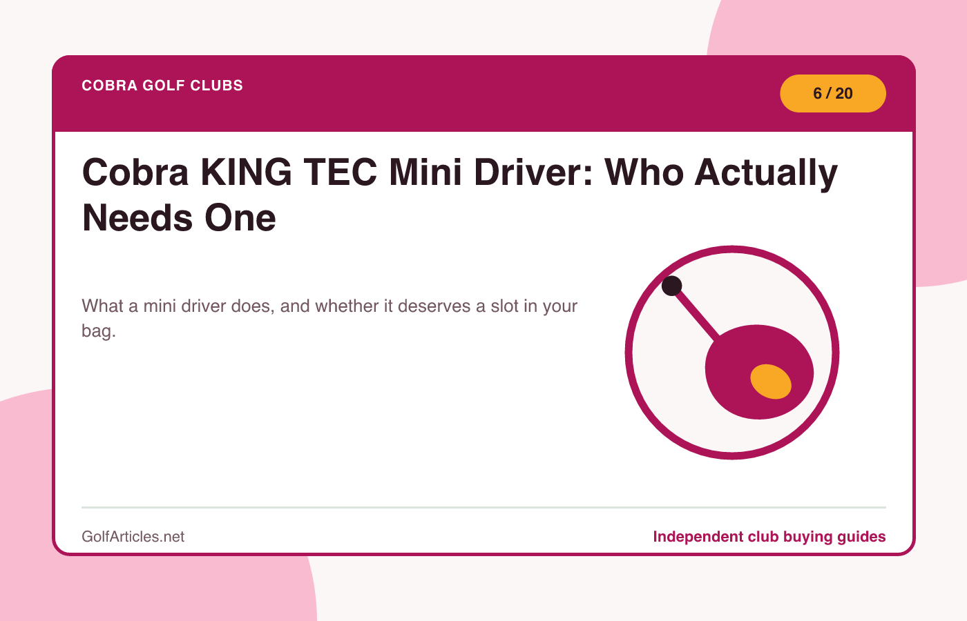 Cobra KING TEC Mini Driver: Who Actually Needs One illustration