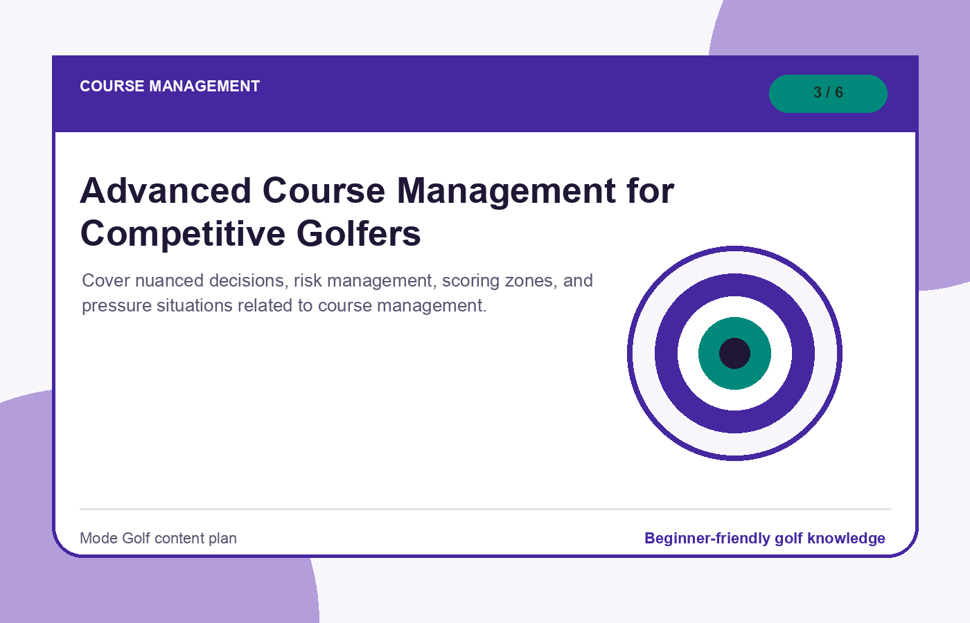 Advanced Course Management for Competitive Golfers illustration