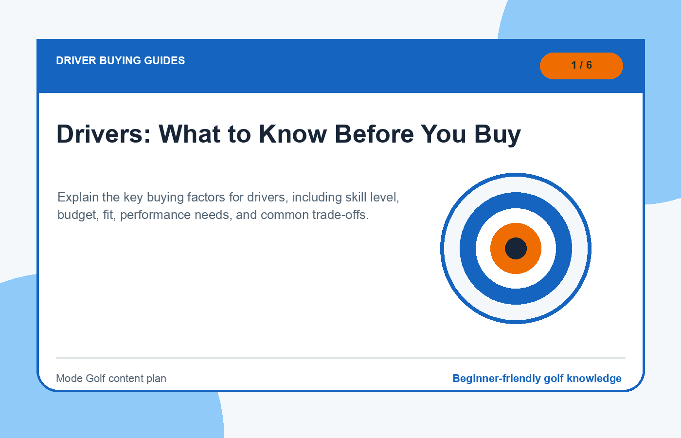 Driver buying guides