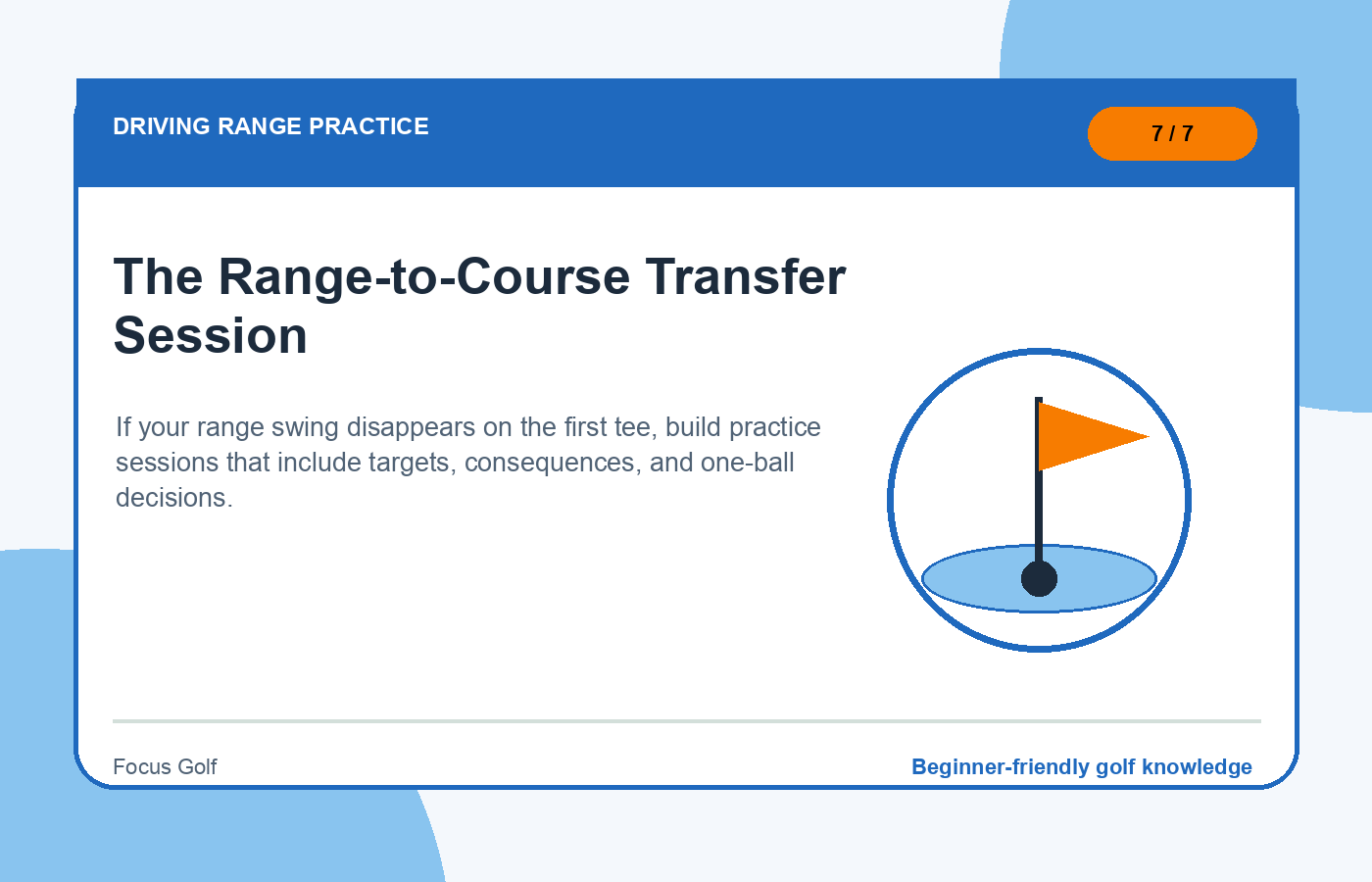 The Range-to-Course Transfer Session illustration