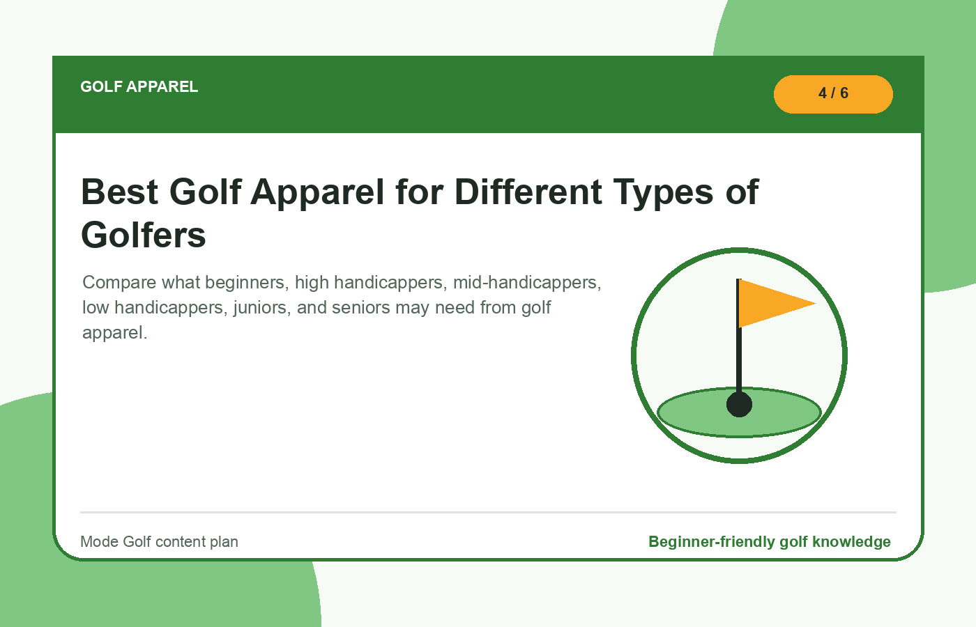 Best Golf Apparel for Different Types of Golfers illustration