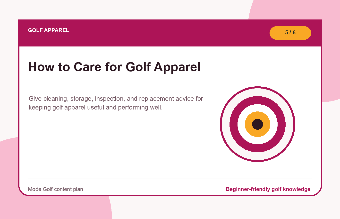 How to Care for Golf Apparel illustration