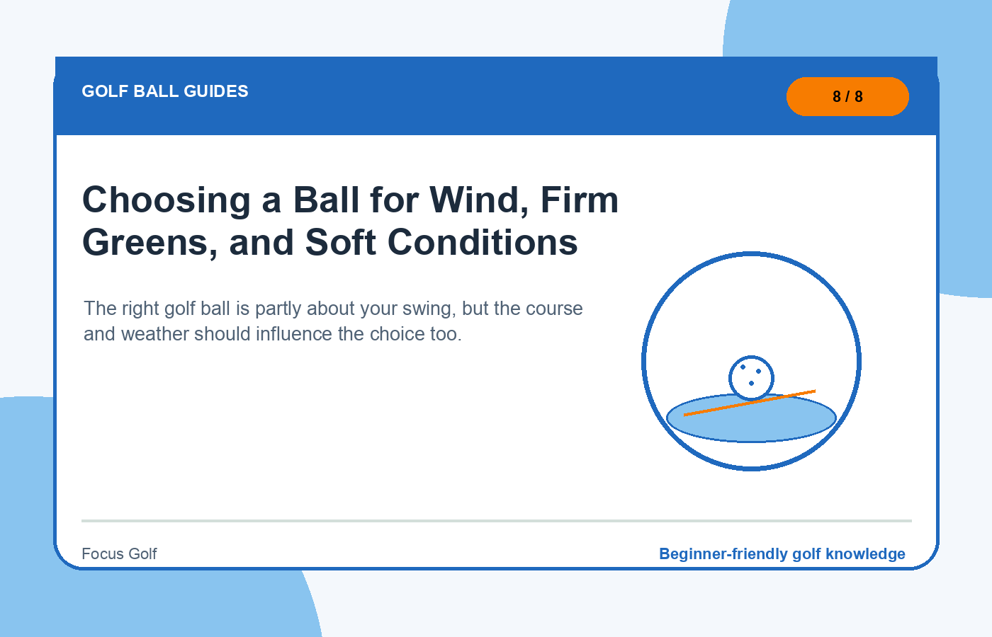 Choosing a Ball for Wind, Firm Greens, and Soft Conditions illustration
