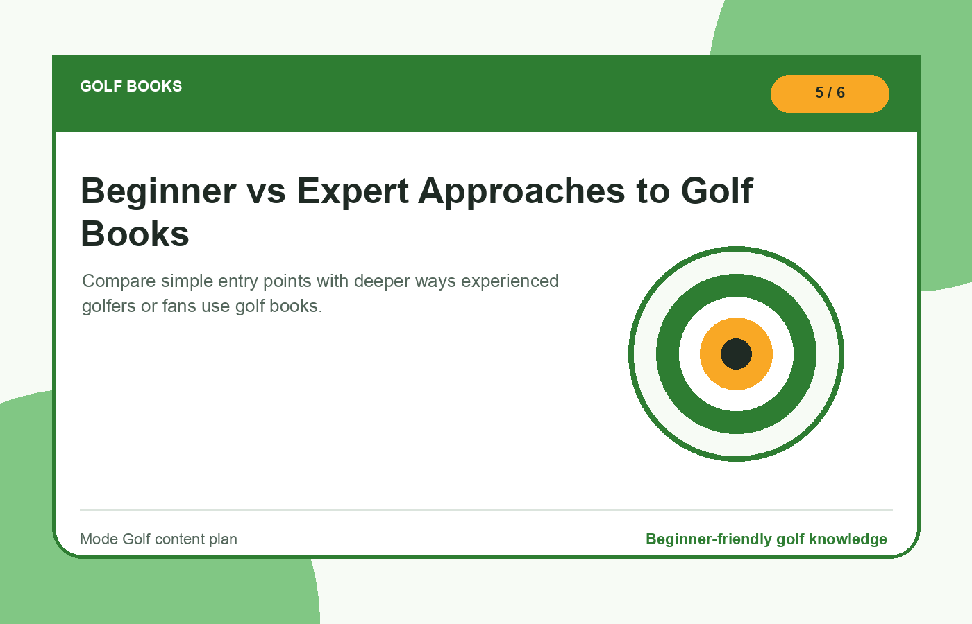 Beginner vs Expert Approaches to Golf Books illustration