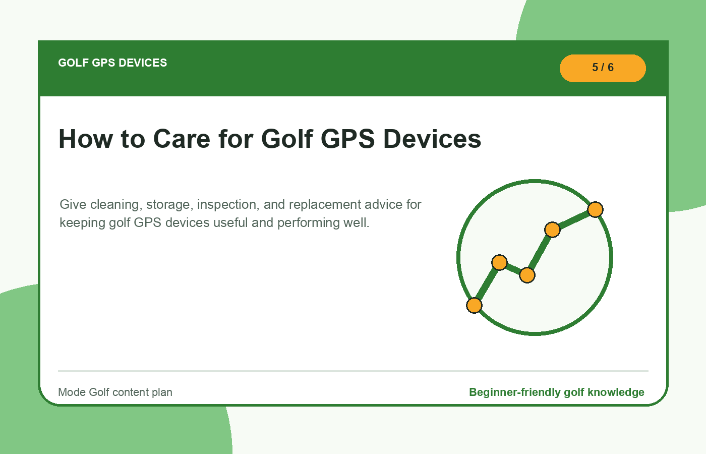 How to Care for Golf GPS Devices illustration