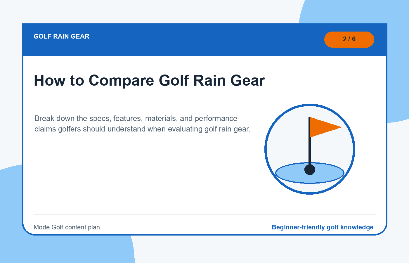 How to Compare Golf Rain Gear illustration