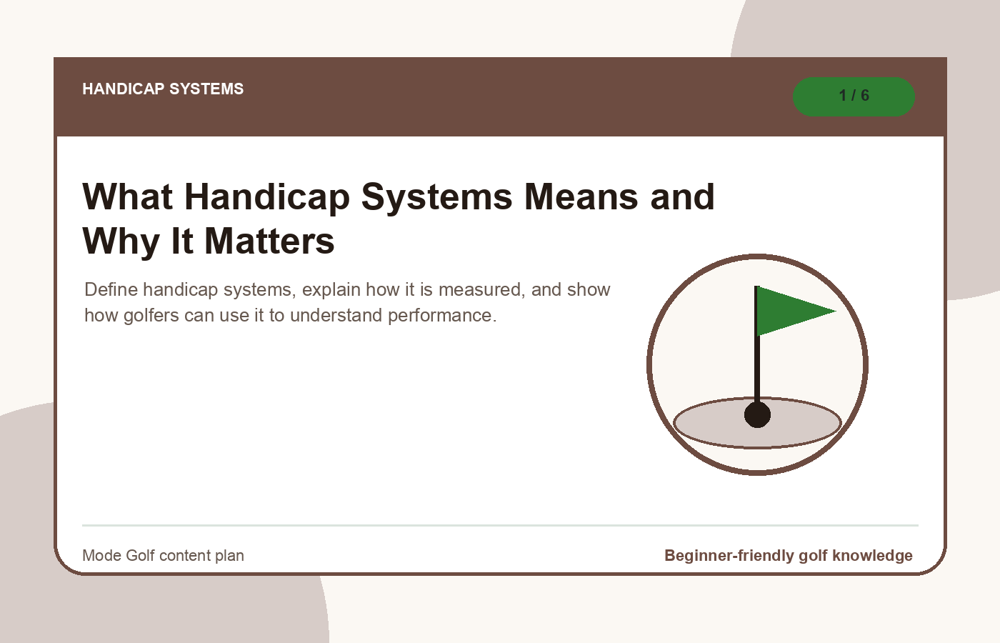 Handicap systems