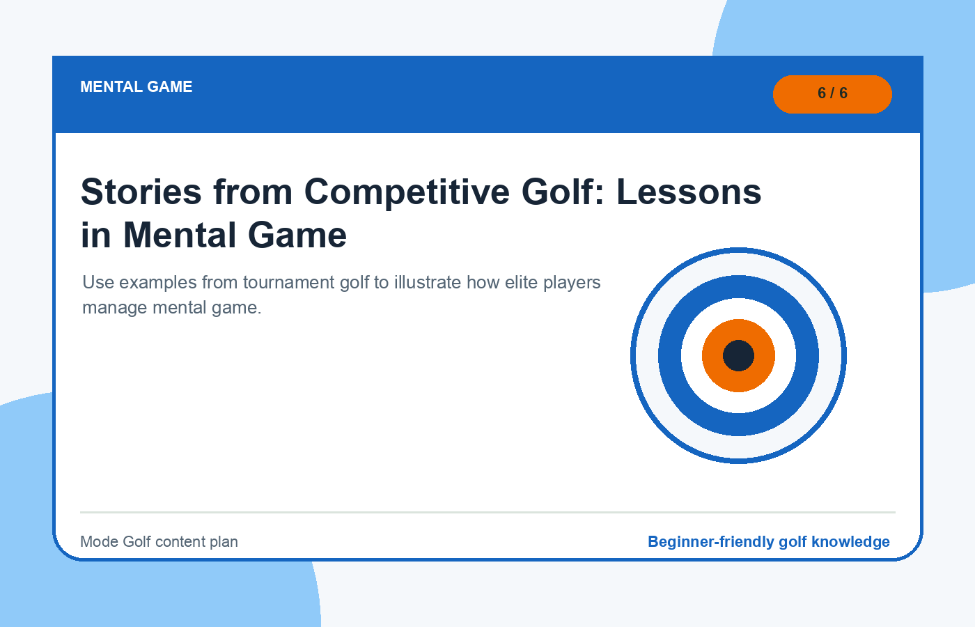 Stories from Competitive Golf: Lessons in Mental Game illustration