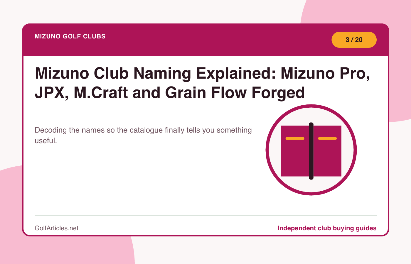 Mizuno Club Naming Explained: Mizuno Pro, JPX, M.Craft and Grain Flow Forged illustration