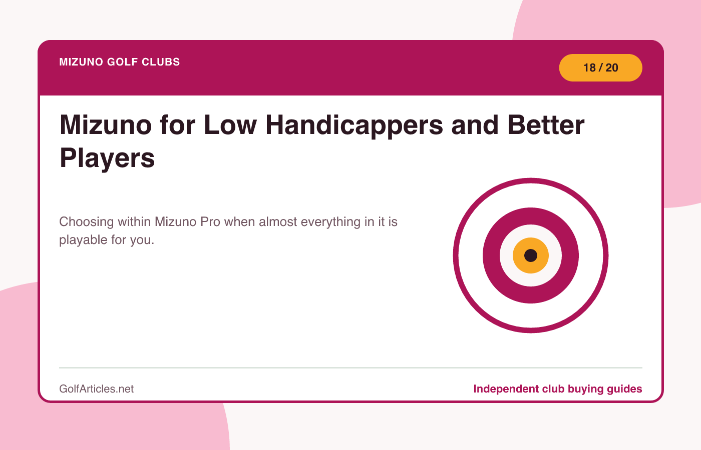Mizuno for Low Handicappers and Better Players illustration