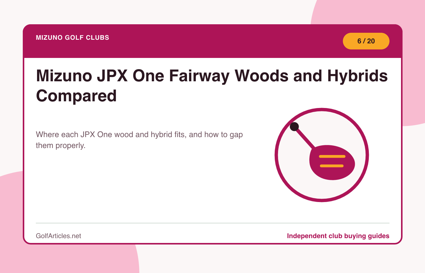 Mizuno JPX One Fairway Woods and Hybrids Compared illustration