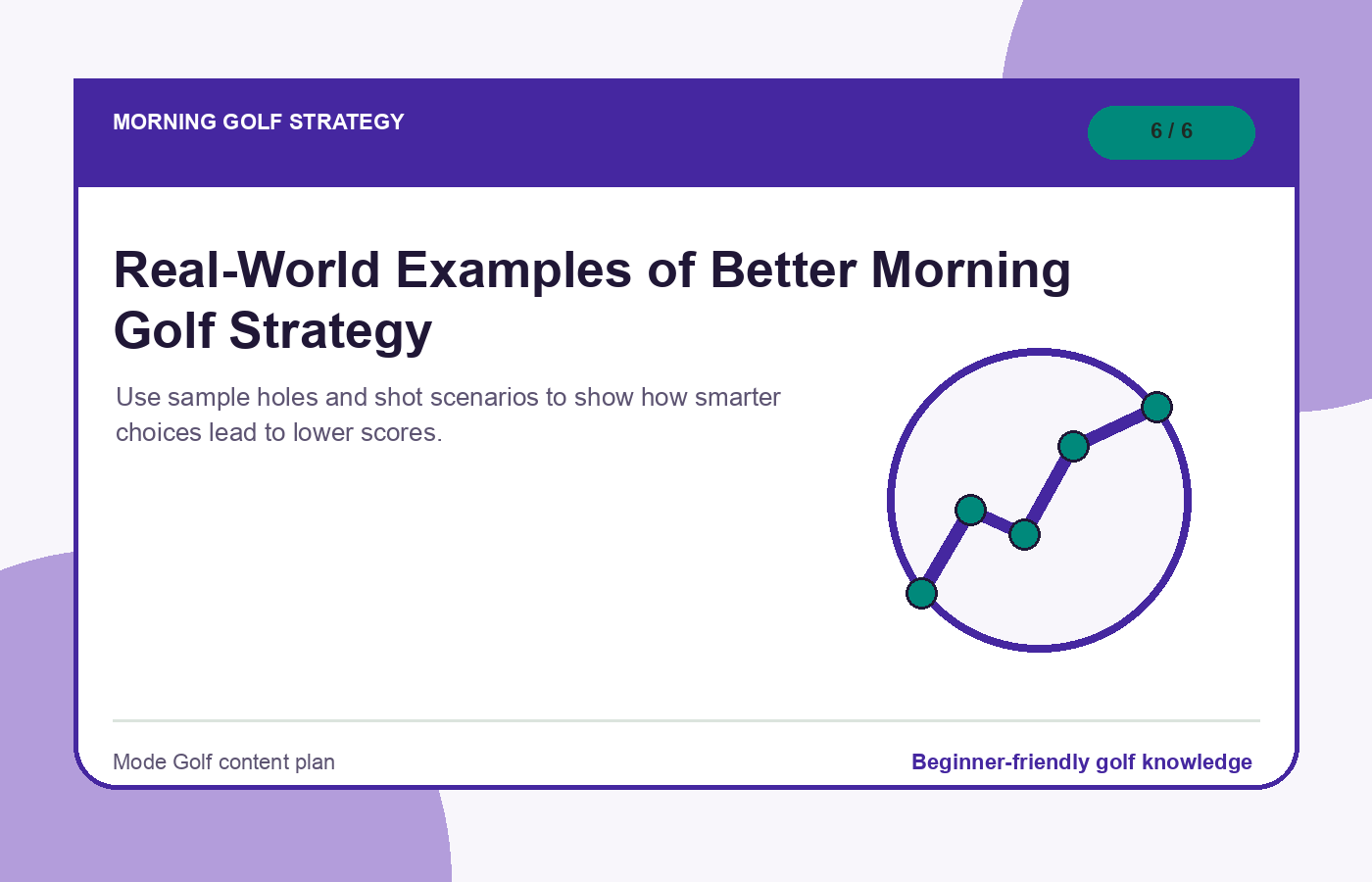 Real-World Examples of Better Morning Golf Strategy illustration