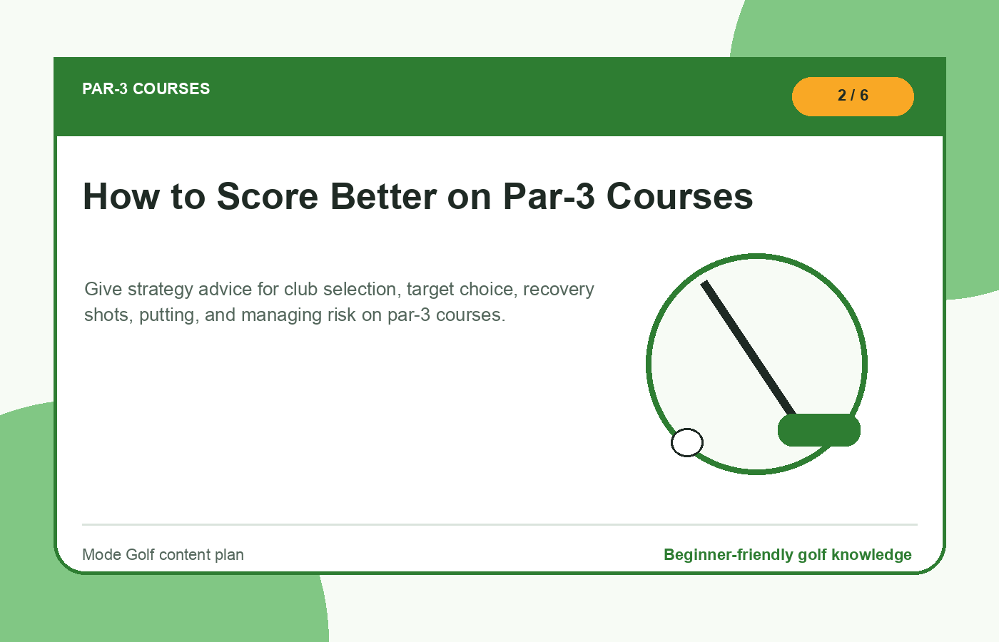 How to Score Better on Par-3 Courses illustration