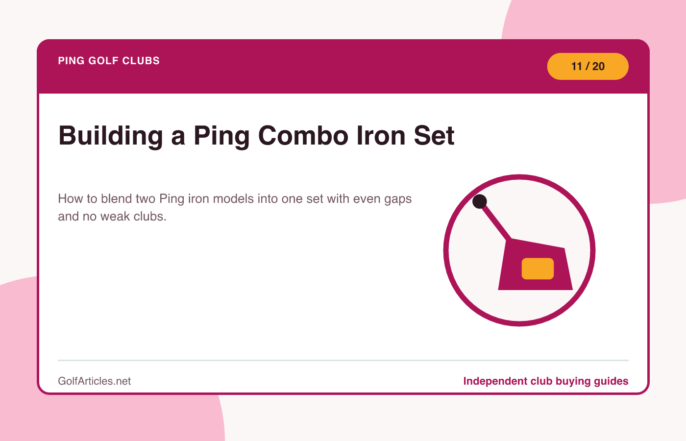 Building a Ping Combo Iron Set illustration