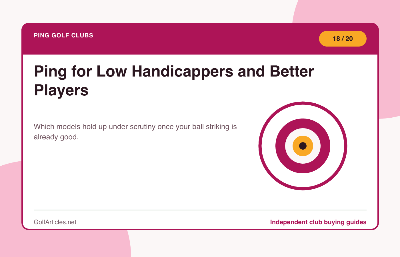 Ping for Low Handicappers and Better Players illustration