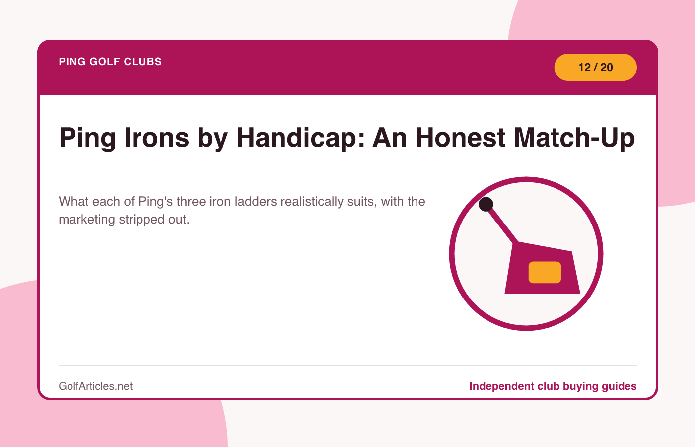 Ping Irons by Handicap: An Honest Match-Up illustration