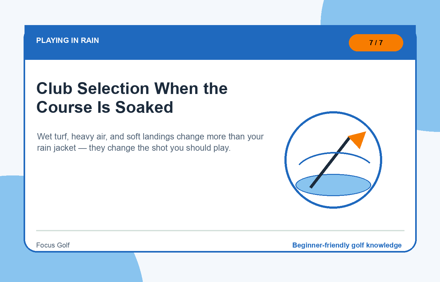 Club Selection When the Course Is Soaked illustration