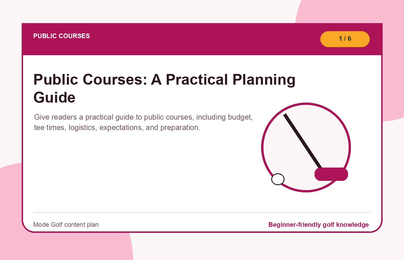 Public courses