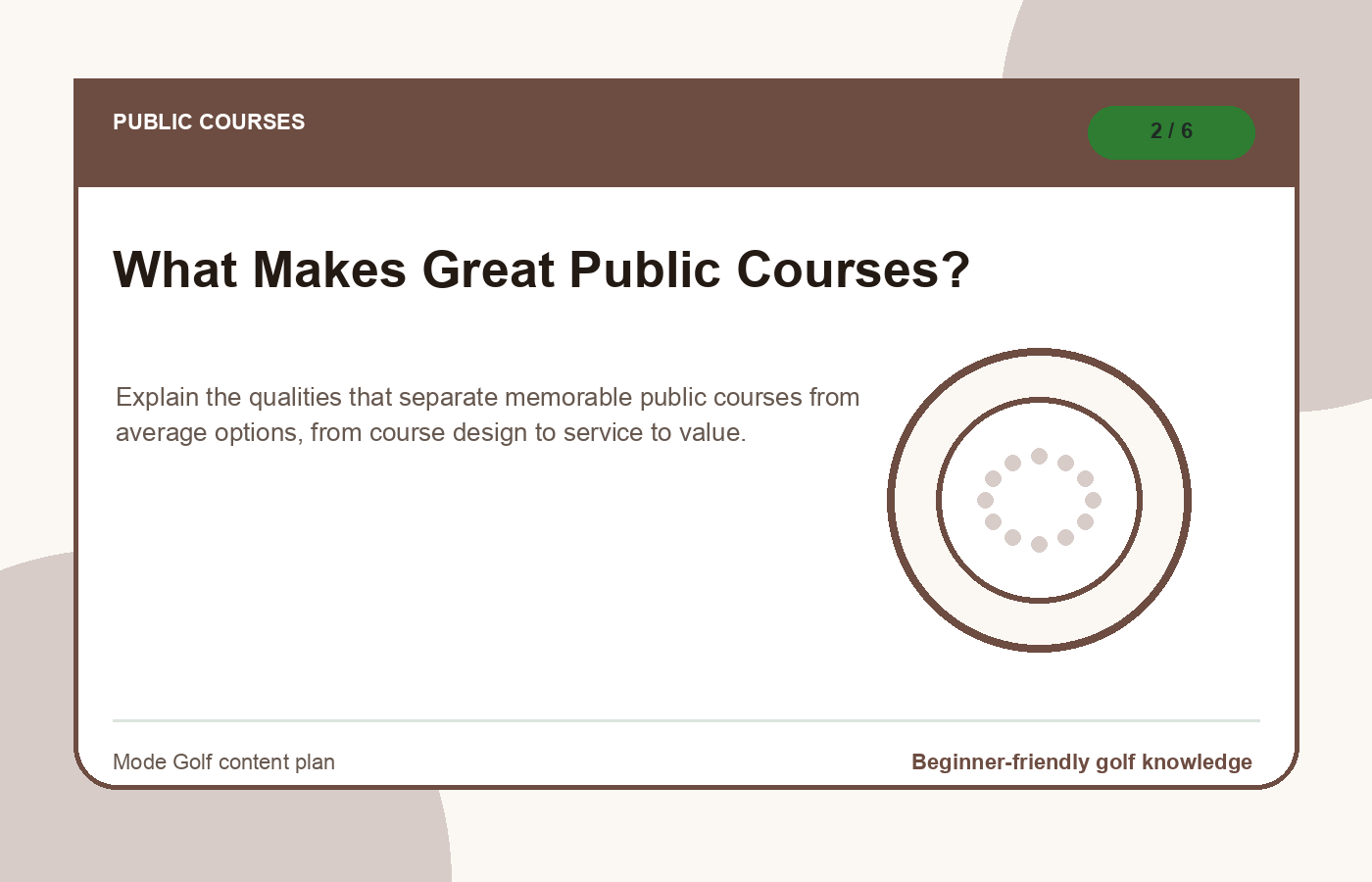 What Makes Great Public Courses? illustration