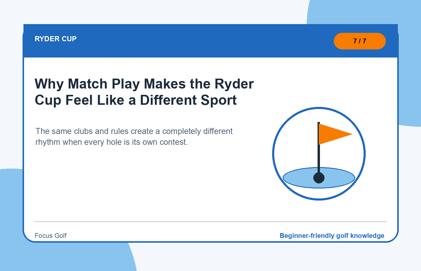 Why Match Play Makes the Ryder Cup Feel Like a Different Sport illustration