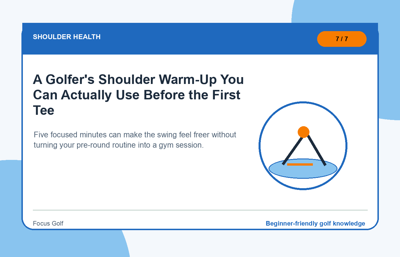 A Golfer's Shoulder Warm-Up You Can Actually Use Before the First Tee illustration