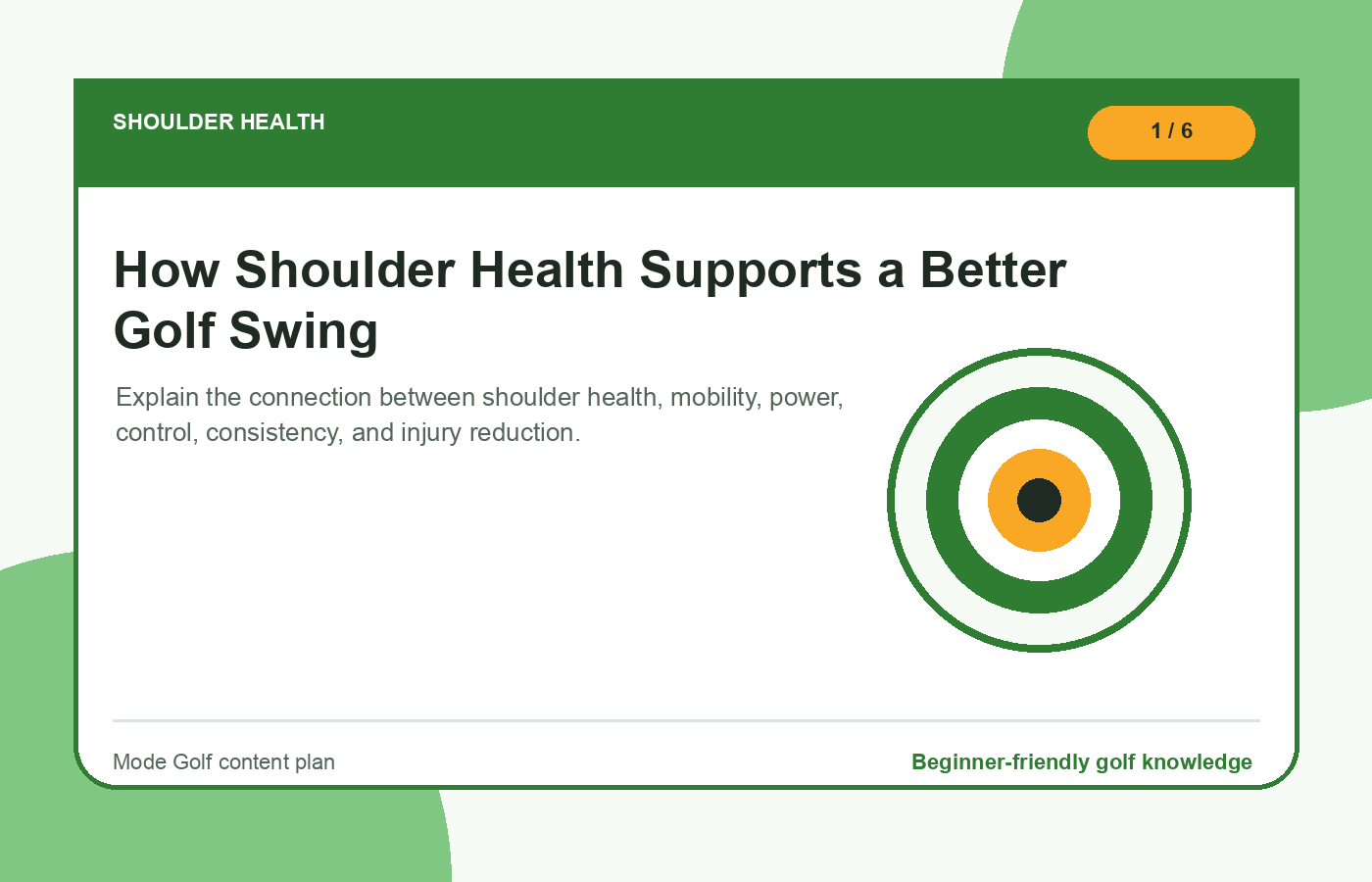 Shoulder health