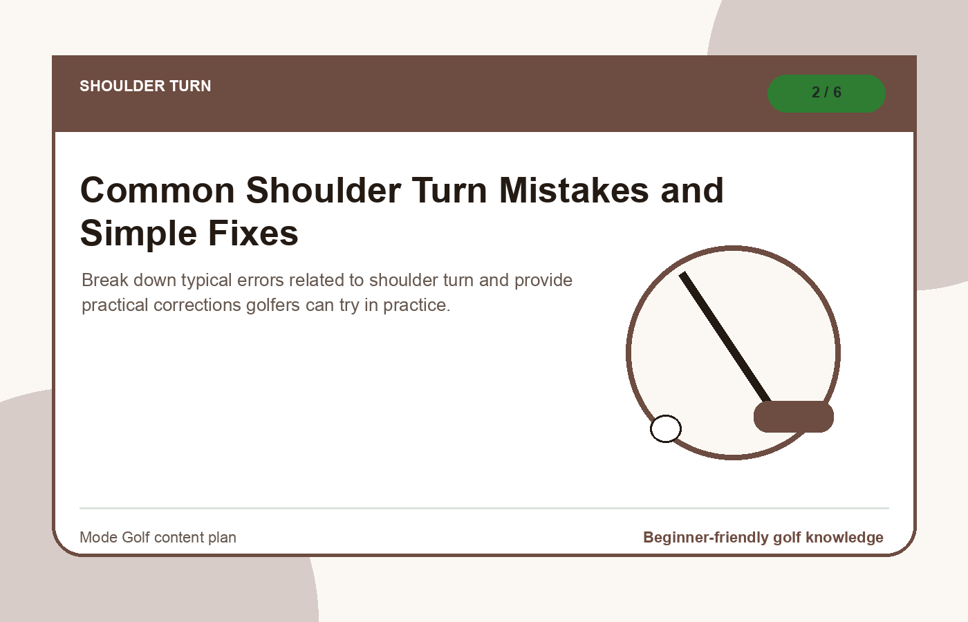 Common Shoulder Turn Mistakes and Simple Fixes illustration