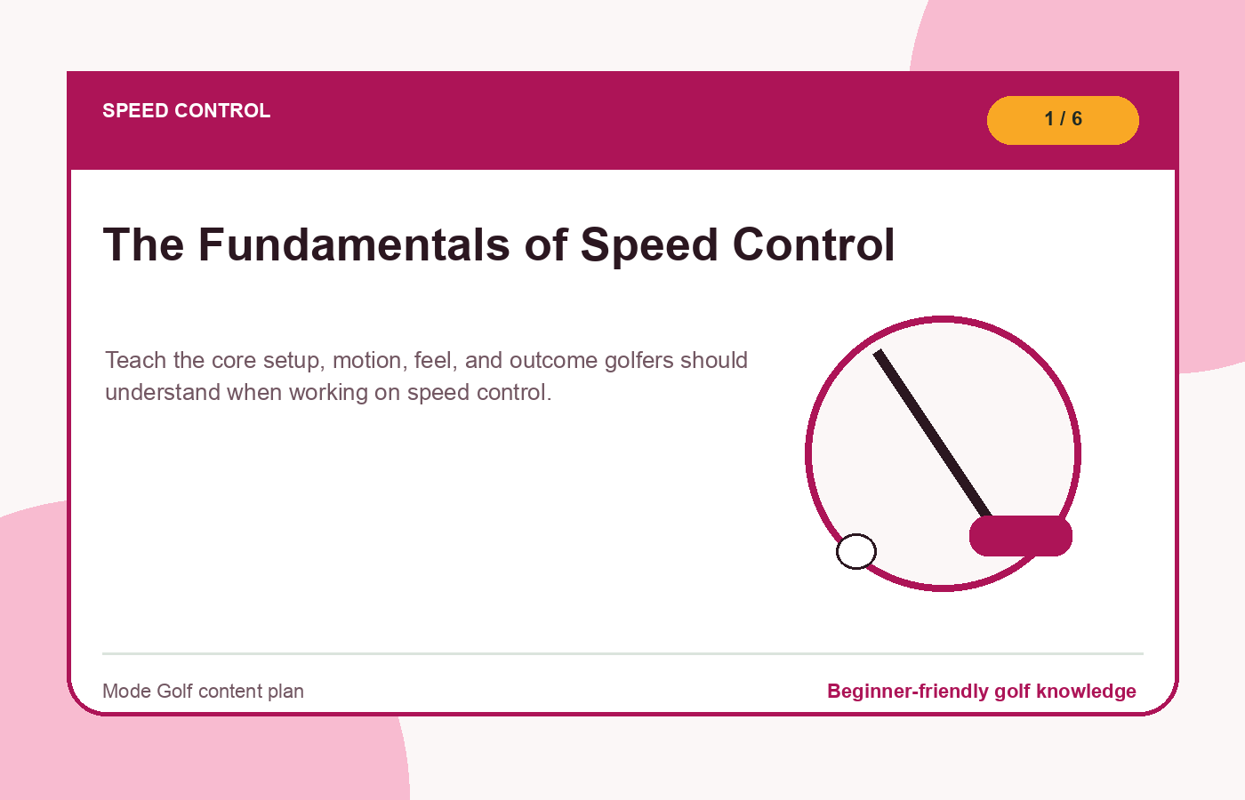 Speed control