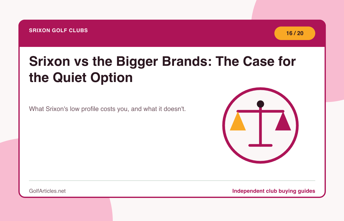 Srixon vs the Bigger Brands: The Case for the Quiet Option illustration