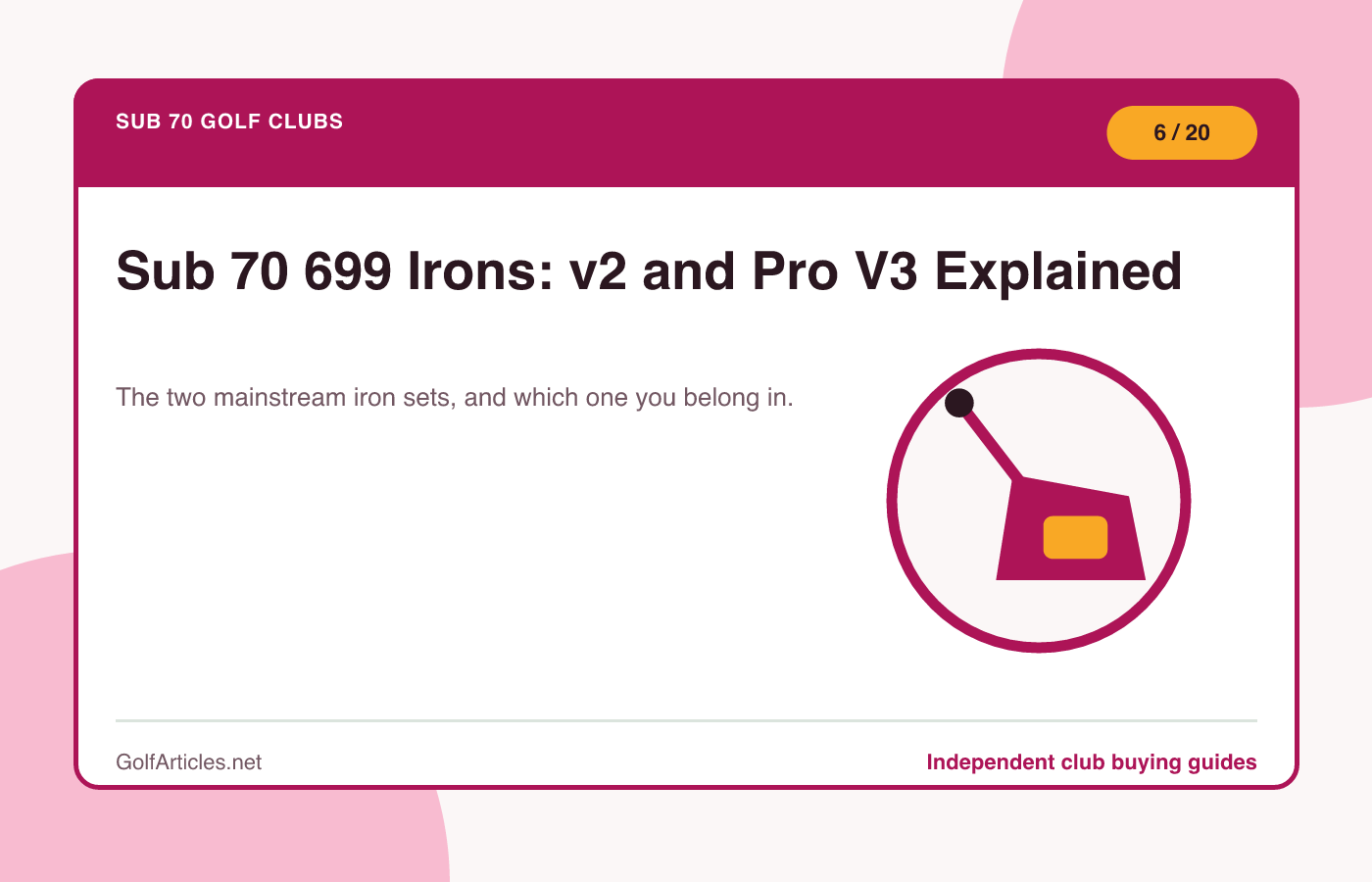 Sub 70 699 Irons: v2 and Pro V3 Explained illustration