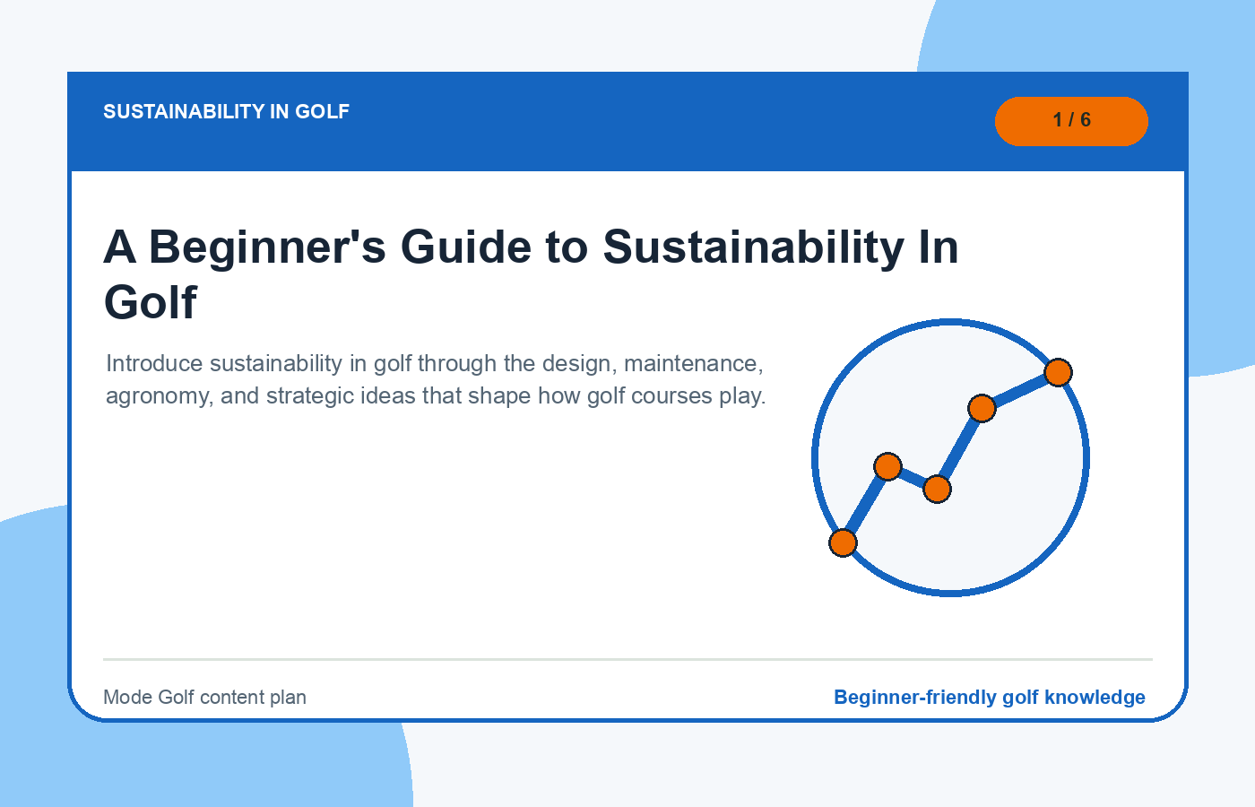 Sustainability in golf