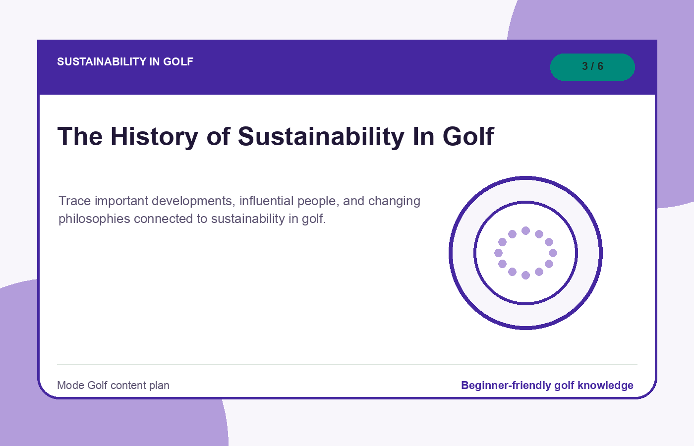 The History of Sustainability In Golf illustration