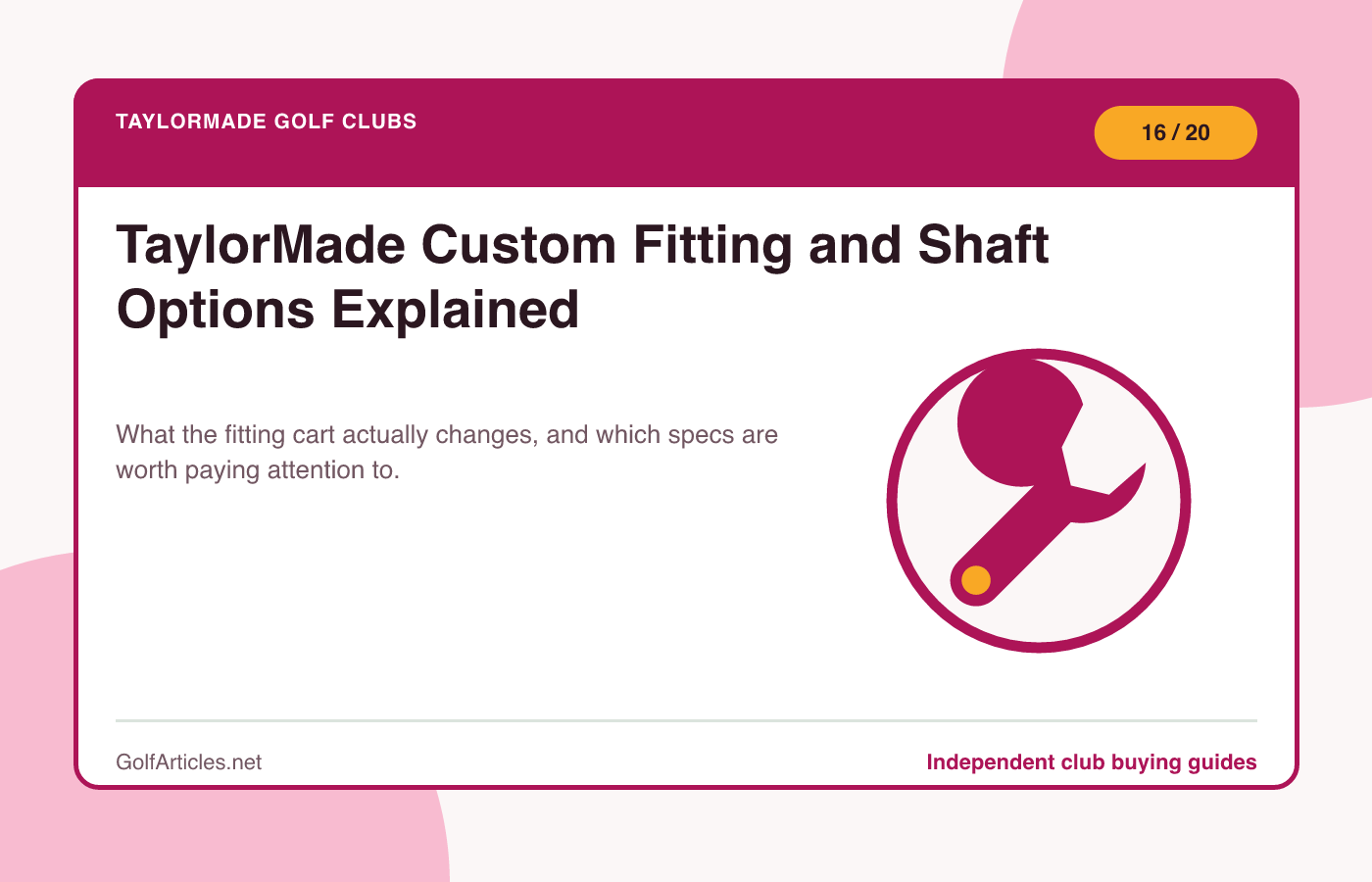 TaylorMade Custom Fitting and Shaft Options Explained illustration