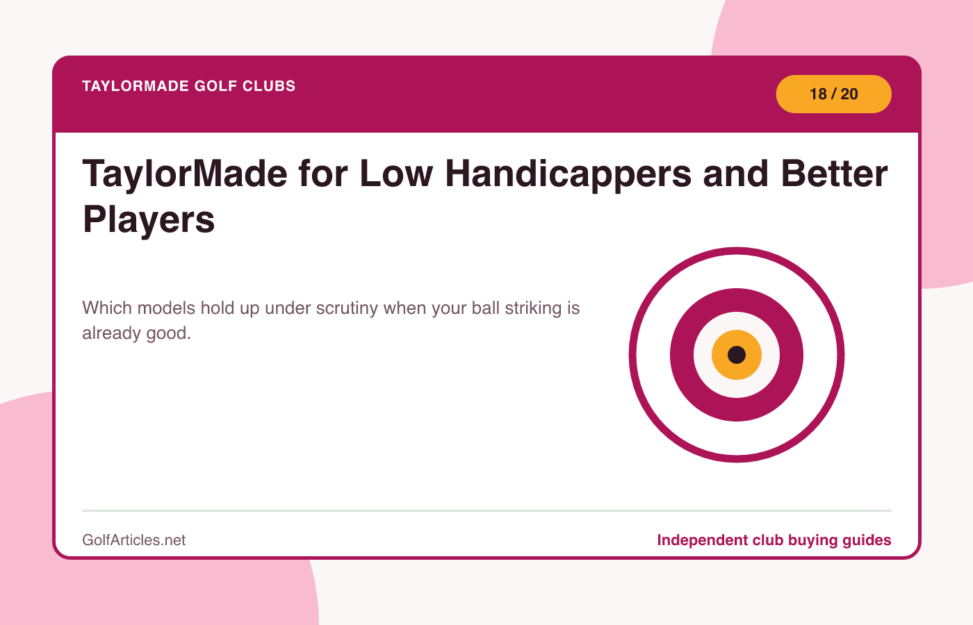 TaylorMade for Low Handicappers and Better Players illustration