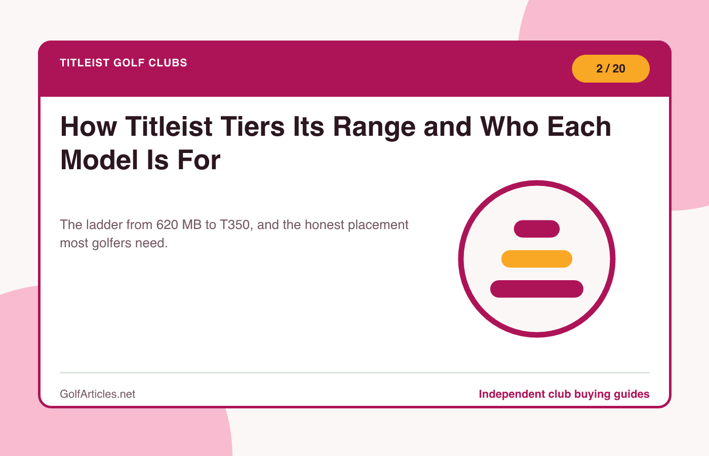 How Titleist Tiers Its Range and Who Each Model Is For illustration