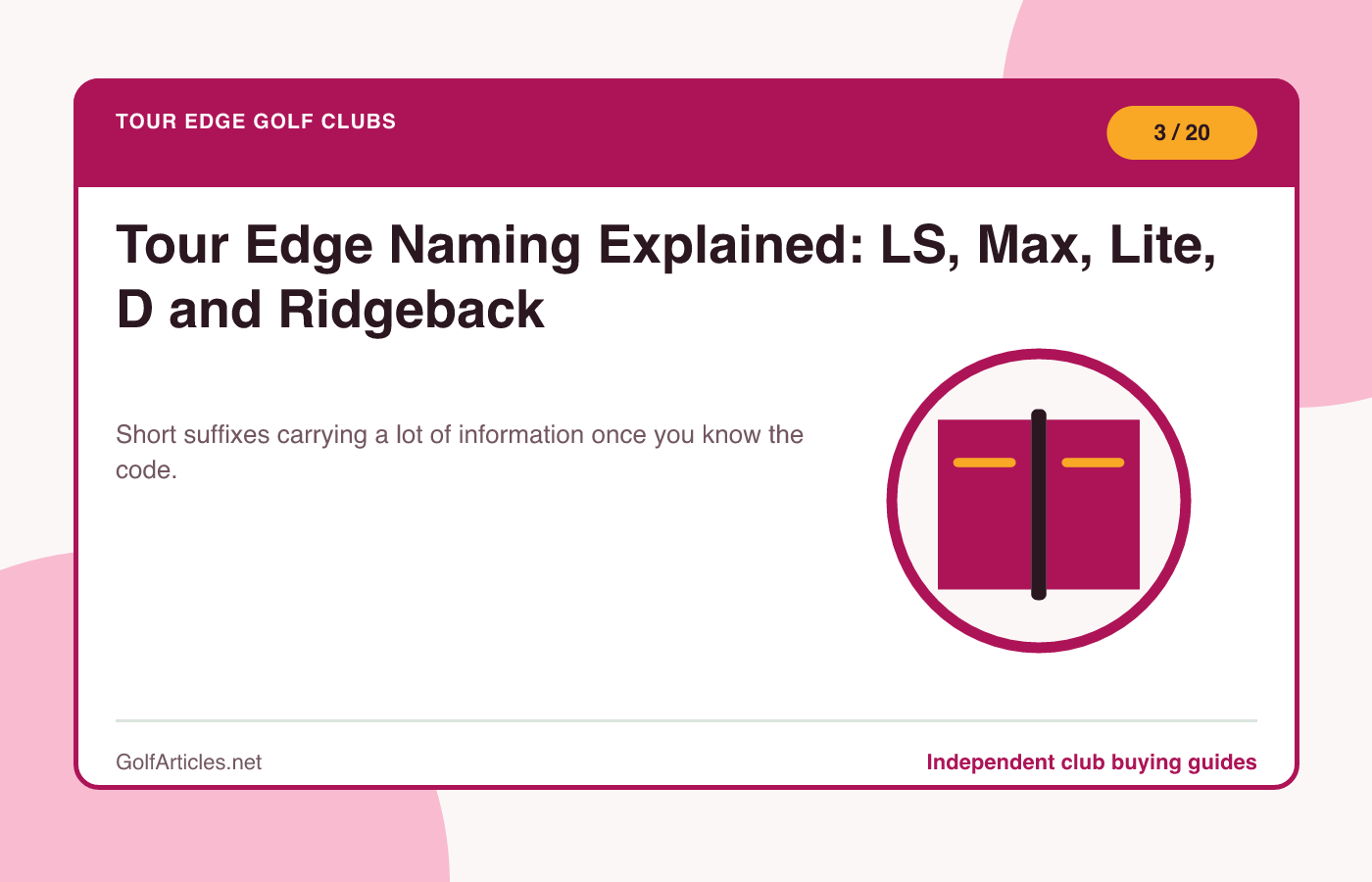 Tour Edge Naming Explained: LS, Max, Lite, D and Ridgeback illustration