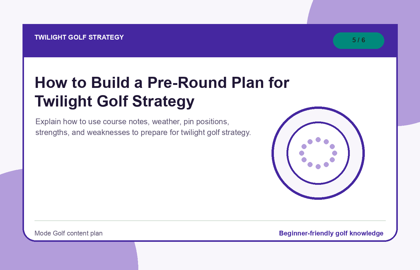 How to Build a Pre-Round Plan for Twilight Golf Strategy illustration