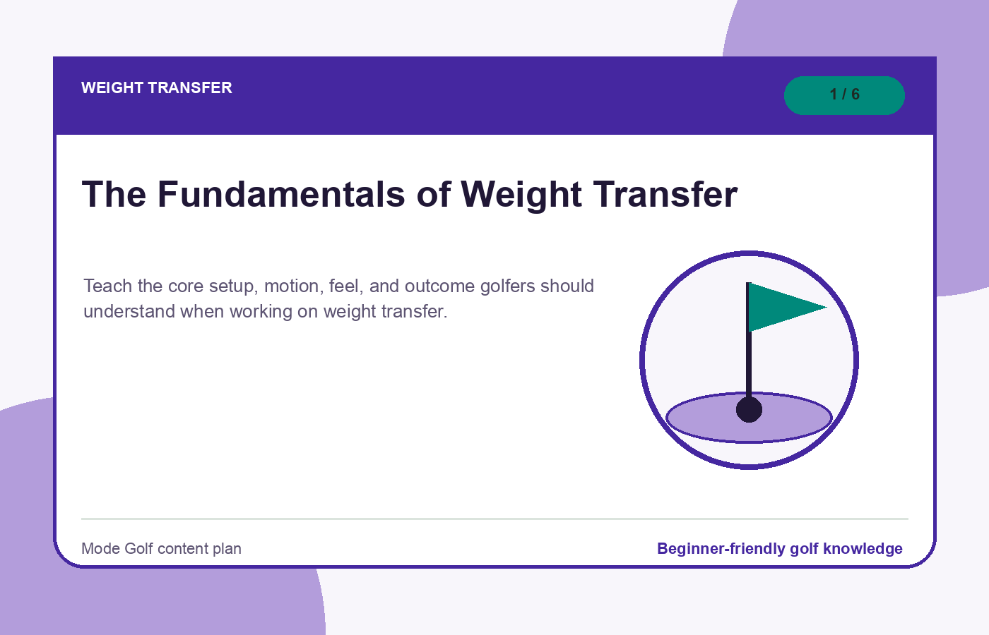 Weight transfer