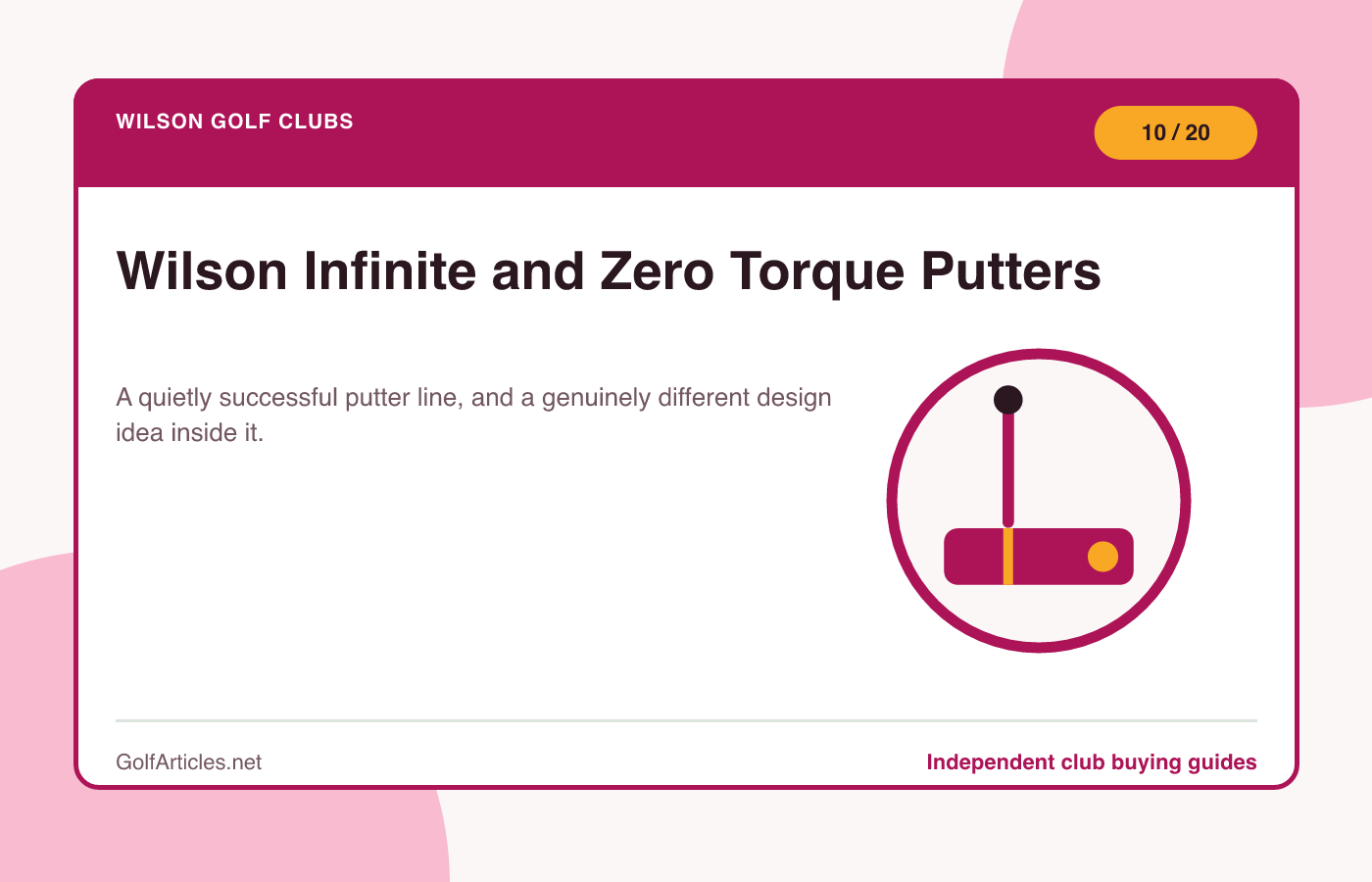 Wilson Infinite and Zero Torque Putters illustration